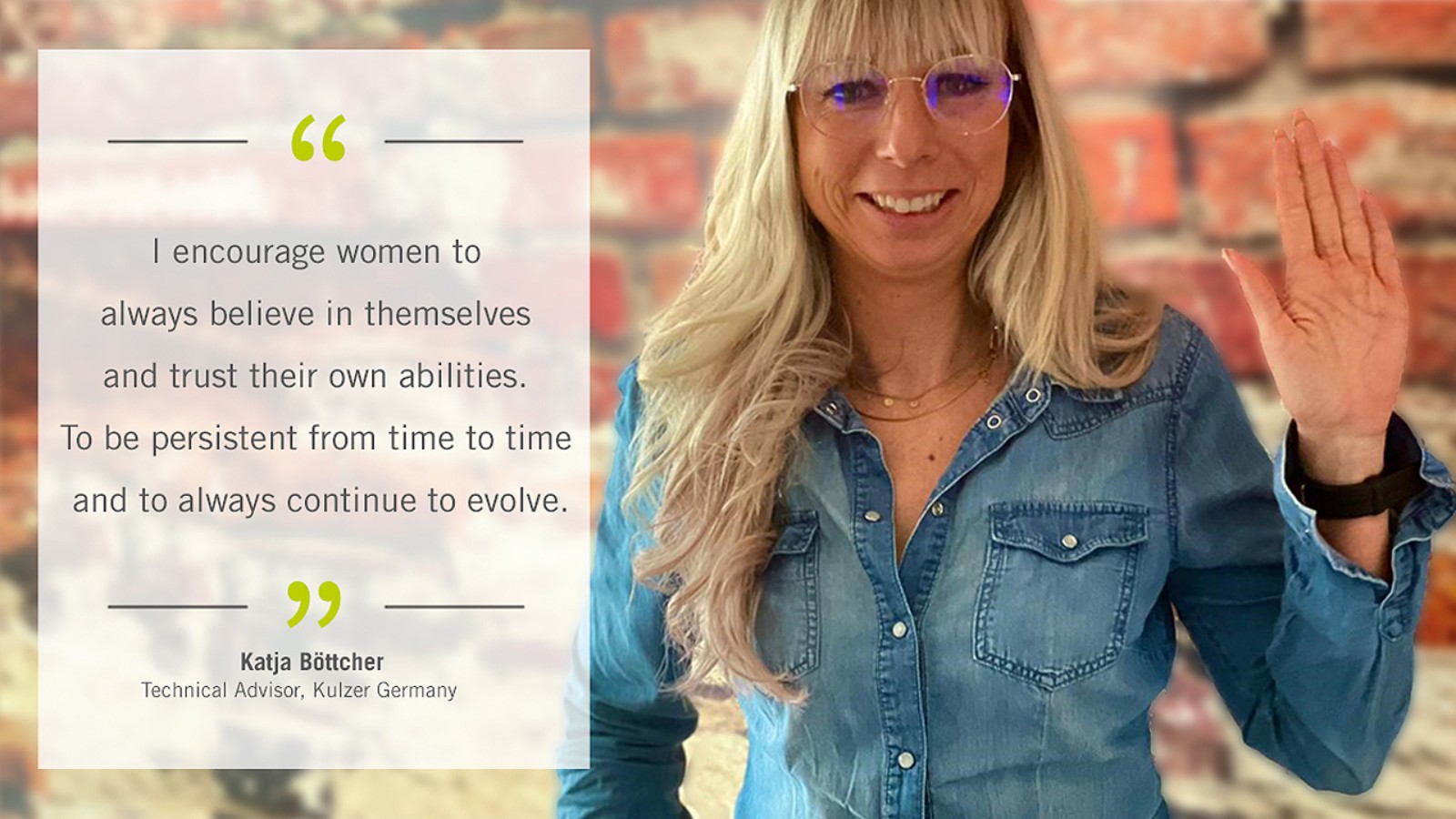 Women at Kulzer – interview with Katja Böttcher