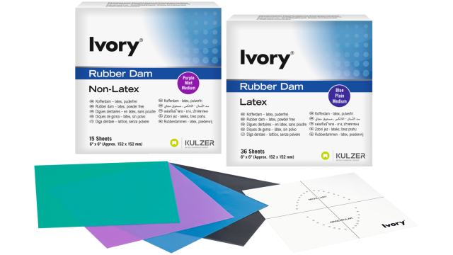 Ivory Rubber Dam Sheets and Template