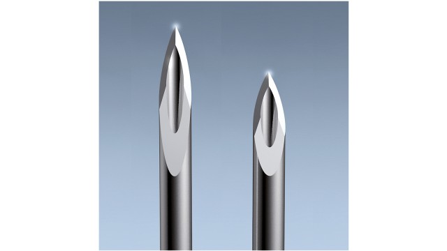 Standard needle versus extra short bevel needle